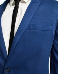 Suits & Tailoring*DESIGN Super Skinny Jersey Blazer In Navy