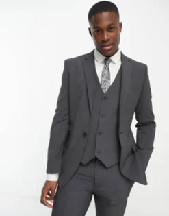 Suits & Tailoring*DESIGN Super Skinny Suit Jacket In Charcoal
