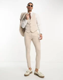 Suits & Tailoring*DESIGN Super Skinny Suit Waistcoat In Stone