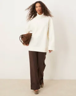 Tracksuits & Joggers*DESIGN Super Soft In Winter White Jogger And Roll Neck