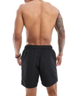 Swimwear*DESIGN Swim Shorts In Mid Length In Black