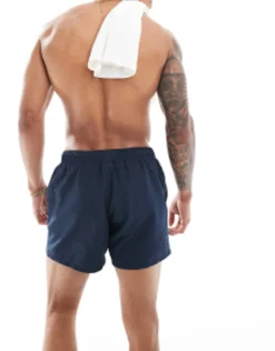Swimwear*DESIGN Swim Shorts In Mid Length In Navy