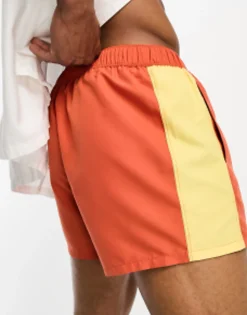 Swimwear*DESIGN Swim Shorts In Short Length In Orange Orange Rust