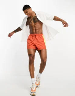 Swimwear*DESIGN Swim Shorts In Short Length In Orange Orange Rust
