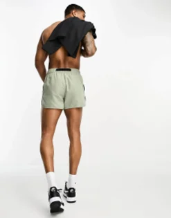 Swimwear*DESIGN Swim Shorts In Short Length In Light Green Desert Sage