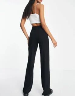 Tall*Tall Design Basic Wide Leg Jersey Trouser In Black