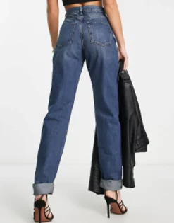 Tall*Tall Design High Waist 'Slouchy' Mom Jean In Midwash