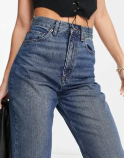 Tall*Tall Design High Waist 'Slouchy' Mom Jean In Midwash