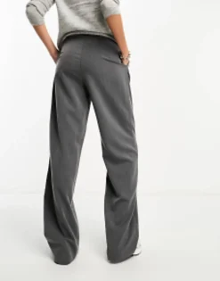 Tall*DESIGN Tall Relaxed Dad Trouser In Grey