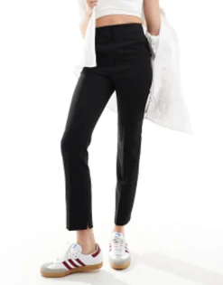 Tall*DESIGN Tall Slim Skim Cigarette Trouser In Black