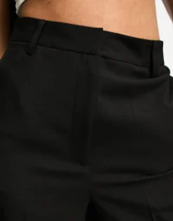 Tall*DESIGN Tall Wide Leg Trouser In Black