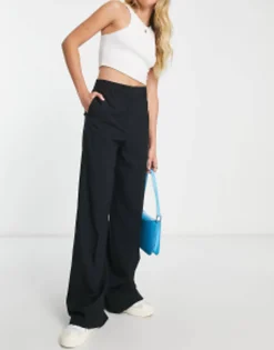 Tall*DESIGN Tall Wide Leg Trouser In Black