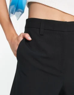 Tall*DESIGN Tall Wide Leg Trouser In Black