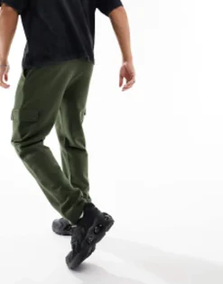 Tracksuits*DESIGN Tapered Cargo Joggers With Toggle In Khaki Deep Depths