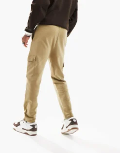 Tracksuits*DESIGN Tapered Cargo Joggers With Toggle In Beige Elmwood
