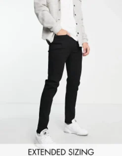 Tall*DESIGN Tapered Jeans In Black