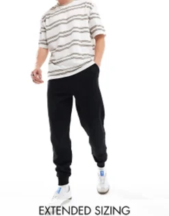 Tracksuits*DESIGN Tapered Joggers In Black