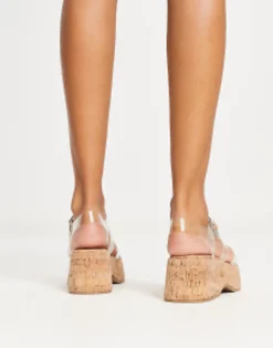 Flat Sandals*DESIGN Terra Fisherman Flatform Sandals In Clear Clear/Cork