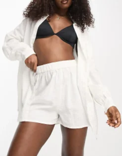 Swimwear & Beachwear*DESIGN Textured Beach Co Ord In White