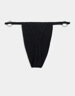 Underwear*DESIGN Thong In With Hardware Detail Black