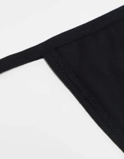 Underwear*DESIGN Thong In With Hardware Detail Black