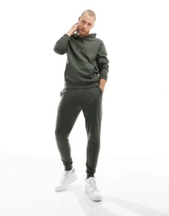 Tracksuits*DESIGN Tracksuit With Hoodie And Skinny Joggers In Charcoal Kambaba