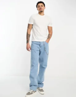Tall*DESIGN T-Shirt With Crew Neck In White