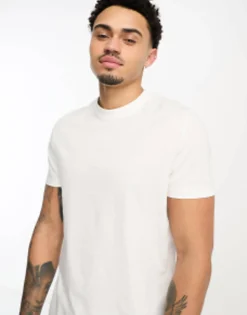 Tall*DESIGN T-Shirt With Crew Neck In White