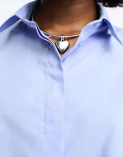 Shirts*DESIGN Ultimate Cropped Shirt In Blue