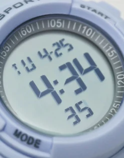 Watches*DESIGN Unisex Silicone Digital Watch In Baby Blue