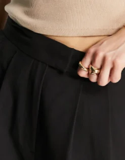Trousers & Leggings*DESIGN Wide Leg Trouser In Black