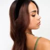 Hair Accessories*DESIGN Wide Padded Headband In Velvet Black