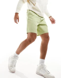Swimwear*DESIGN Wide Shorts In Regular Length In Sage Green
