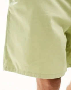 Swimwear*DESIGN Wide Shorts In Regular Length In Sage Green