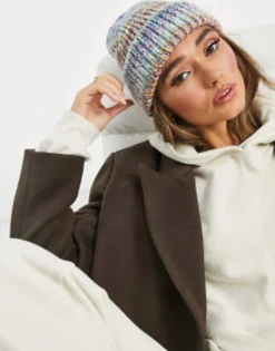 Hats*DESIGN Wool Mix Chunky Mix Knit Beanie In Multi