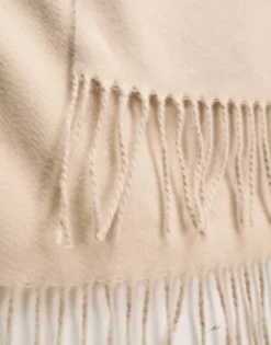 Scarves*DESIGN Woven Tassels Scarf In Light Stone