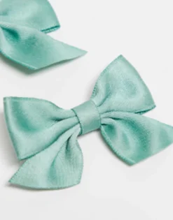 Hair Accessories*DesignB London Pack Of 2 Bow Hair Clips In Mint