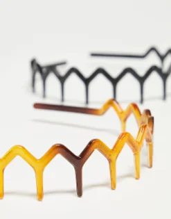 Hair Accessories*DesignB London Pack Of 2 Comb Headbands In Black And Tortoiseshell Multi