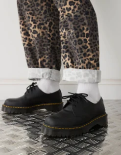 Flat Shoes*Dr Martens 1461 Bex 3 Eye Shoes In Smooth Leather Black