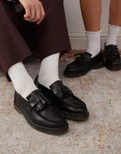 Loafers*Dr Martens Adrian Tassel Loafers In Polished Smooth Leather Black