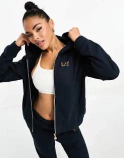 Tracksuits & Joggers*EA7 Zip Thru Hoodie And Joggers Tracksuit In Navy