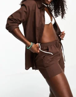 Swimwear & Beachwear*Esmée Esmee Exclusive Beach Co-Ord In Brown