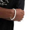 Gifts*FADED FUTURE Elasticated Bracelet In White Pearl