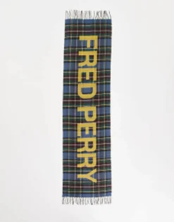 Scarves*Fred Perry Oversized Branded Check Scarf In Multi
