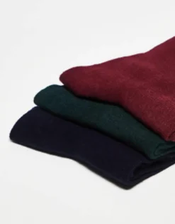 Socks*Gant 3 Pack Socks With Logo In Red Plumped Red
