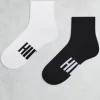 Socks & Tights*HIIT Crew Socks 2 Pack In Multi Black / White