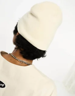 Beanies*HUF Bad News Beanie In With Bear Embroidery White