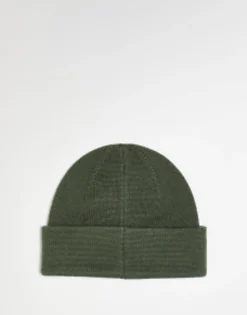 Beanies*Hunter Beanie With Tab Logo In Khaki