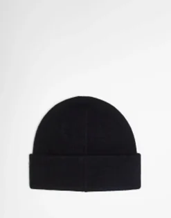 Beanies*Hunter Beanie With Tab Logo In Black