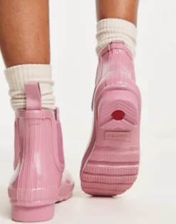 Chelsea Boots*Hunter Original Chelsea Gloss Boots In Pink